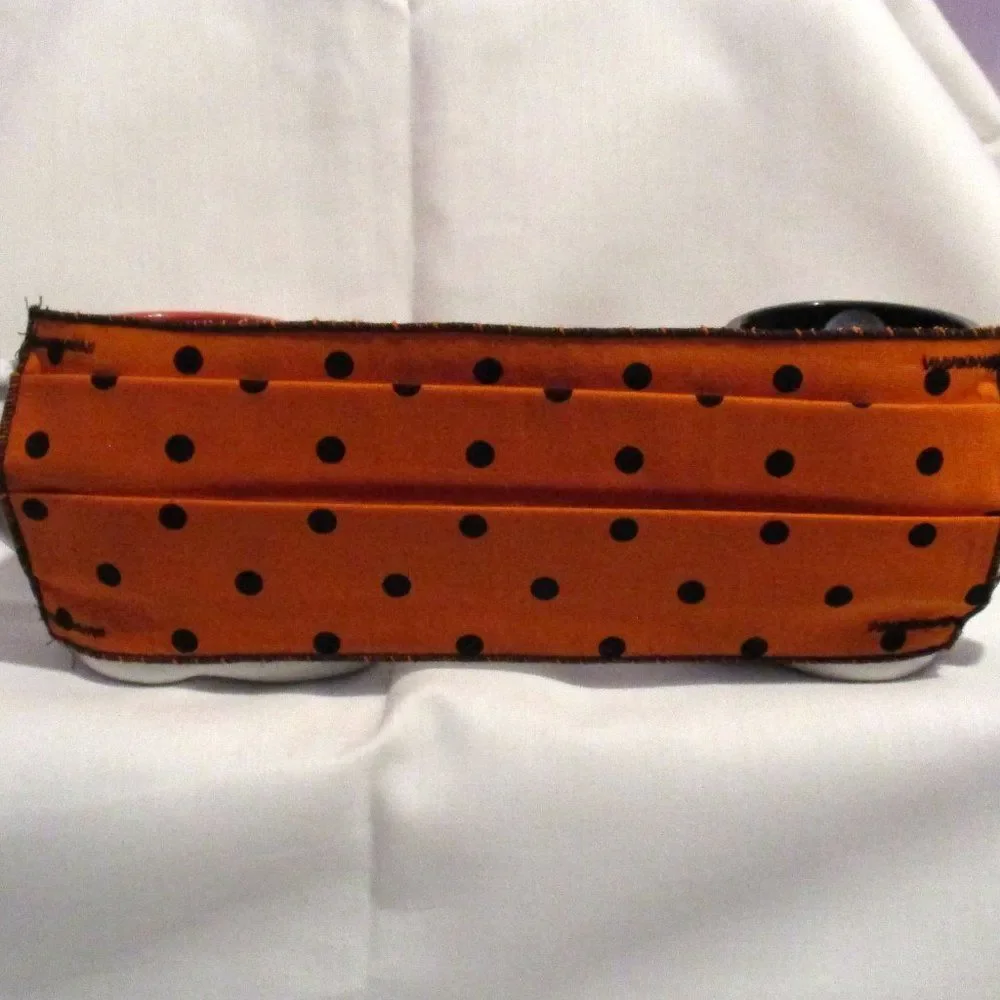 Face Mask Orange Polka Dot